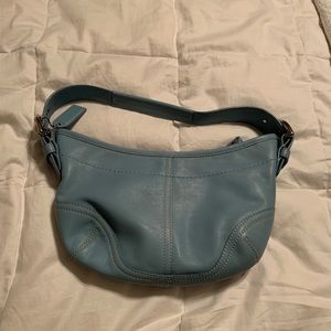 Blue Leather Coach Bag